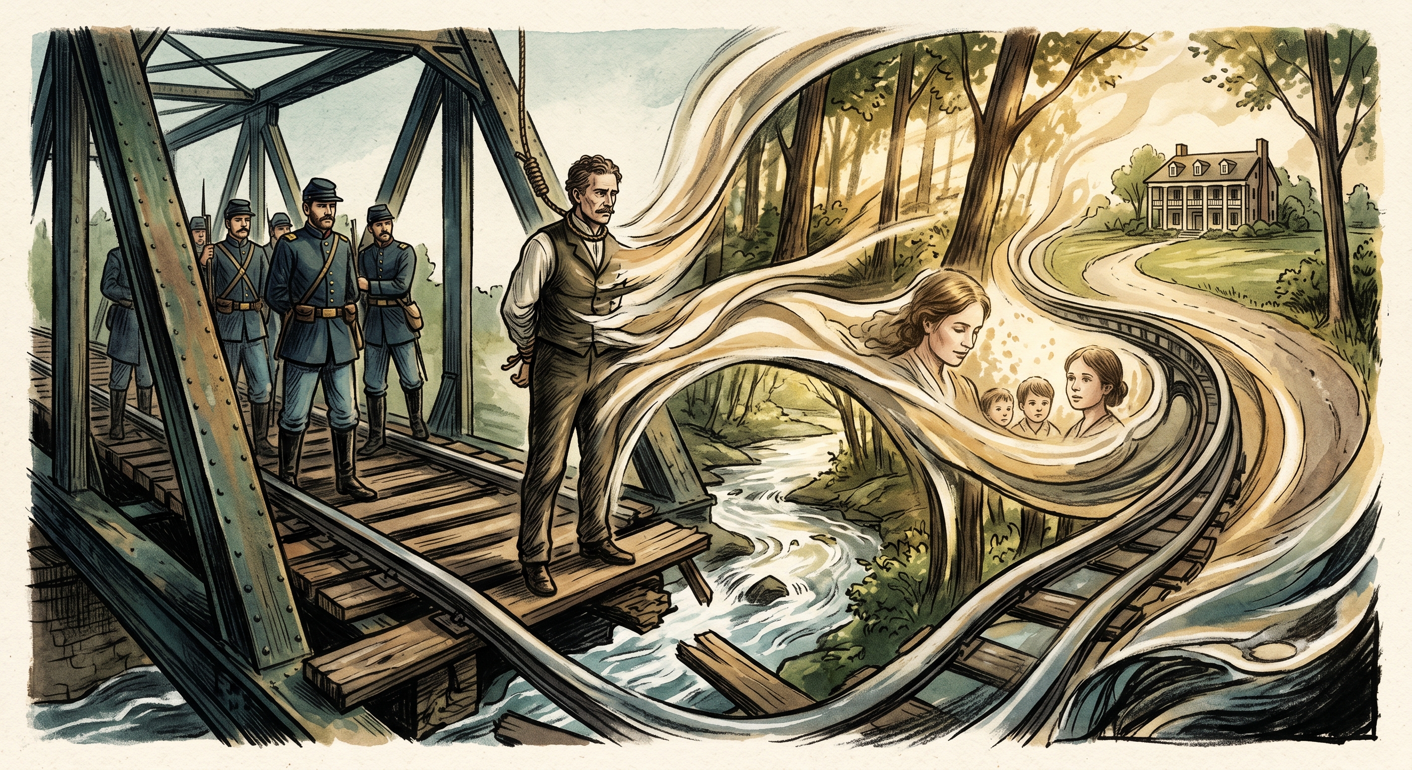 Оуль-Крик көпіріндегі оқиға